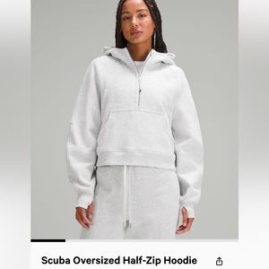 Lululemon | Scuba Oversized Half-Zip Hoodie in Heathered Core Light Grey - XS/S